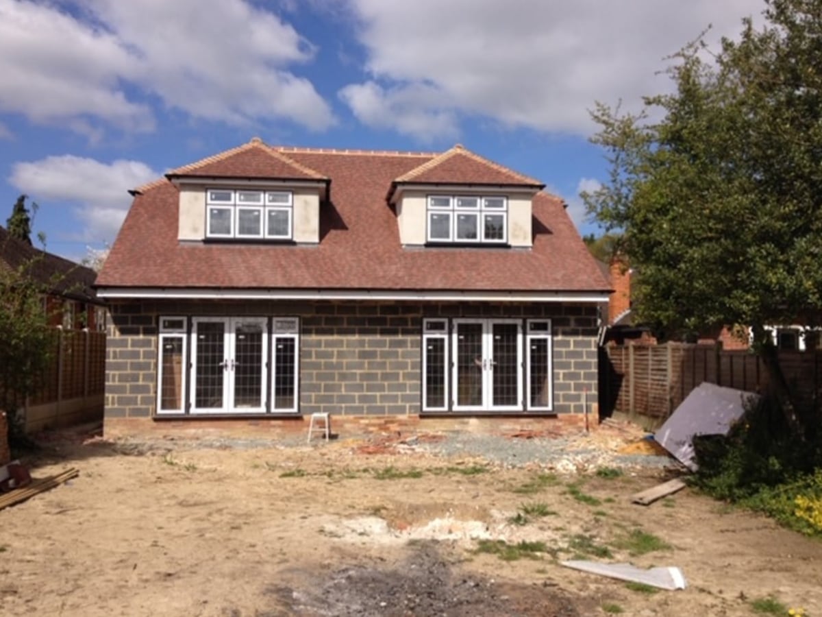 Rear of property during renovation work